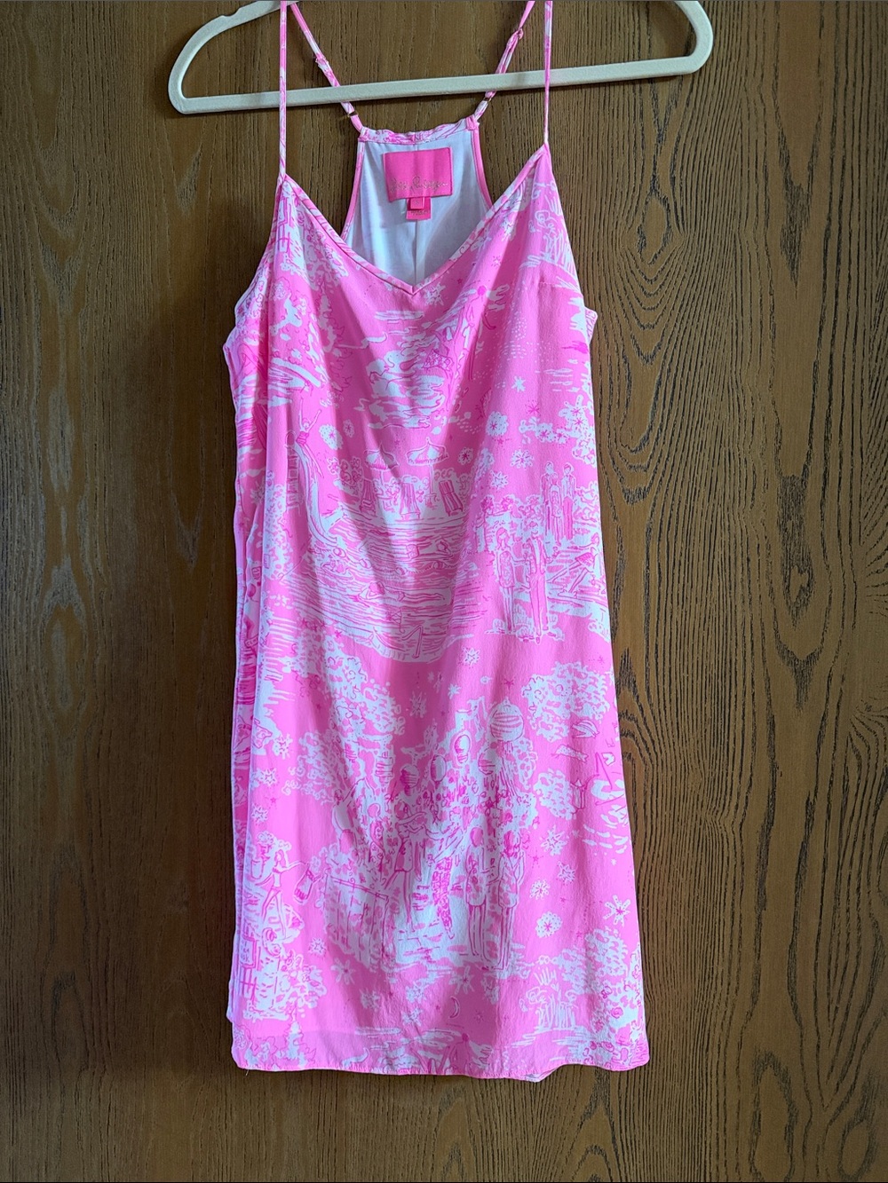 Lilly Pulitzer Pink Scenic Slip Midi Dress